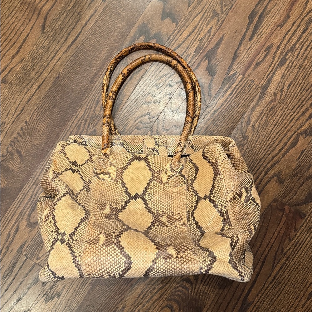 Genuine Snakeskin Lai  Tote Bag - super chic